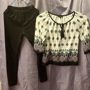 My Michelle Girl blouse med with ShoSho black pants 10